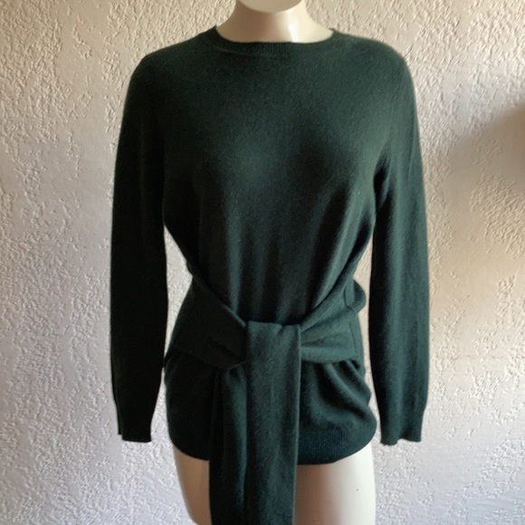 𝅺ANTONIO MELANI  100% cashmere “LESLEY” dark green sweater.XS - Picture 2 of 8